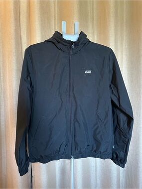Vans Women's Black Hooded Windbreaker Jacket